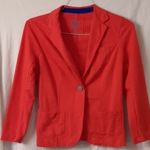 Knit Blazer One Button Two Pockets Size Medium